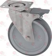 Castor Pivoting Plate With Brake