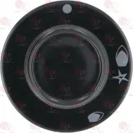 Knob Star Black 48 Mm