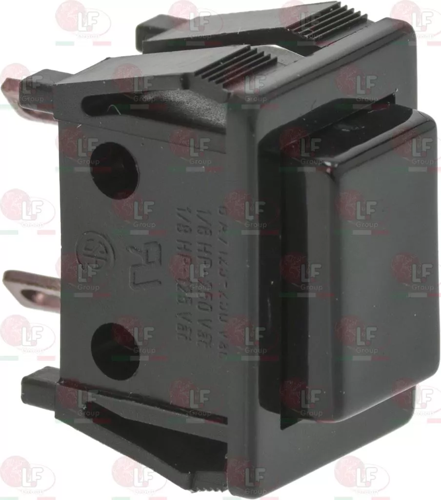 Black Unipolar Push-Button 5A 250V