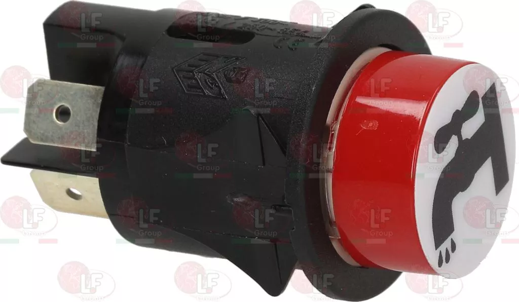 Push-Button 1-Pole Red 16A 250V