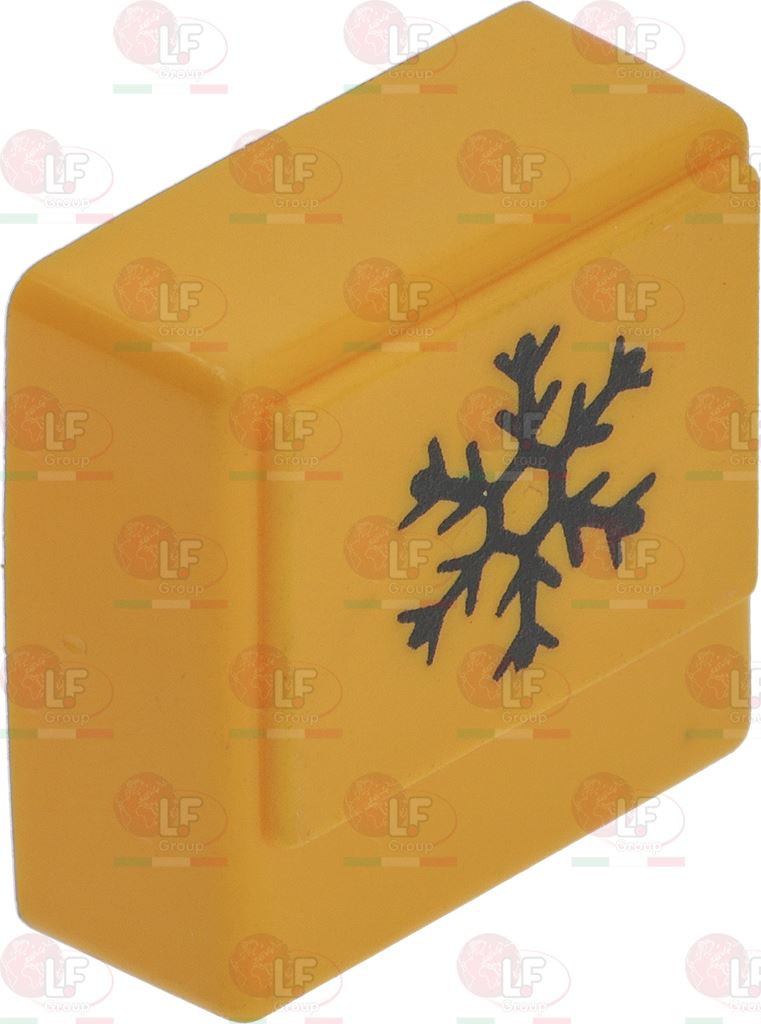 Push Button Square Yellow 23X23 Mm