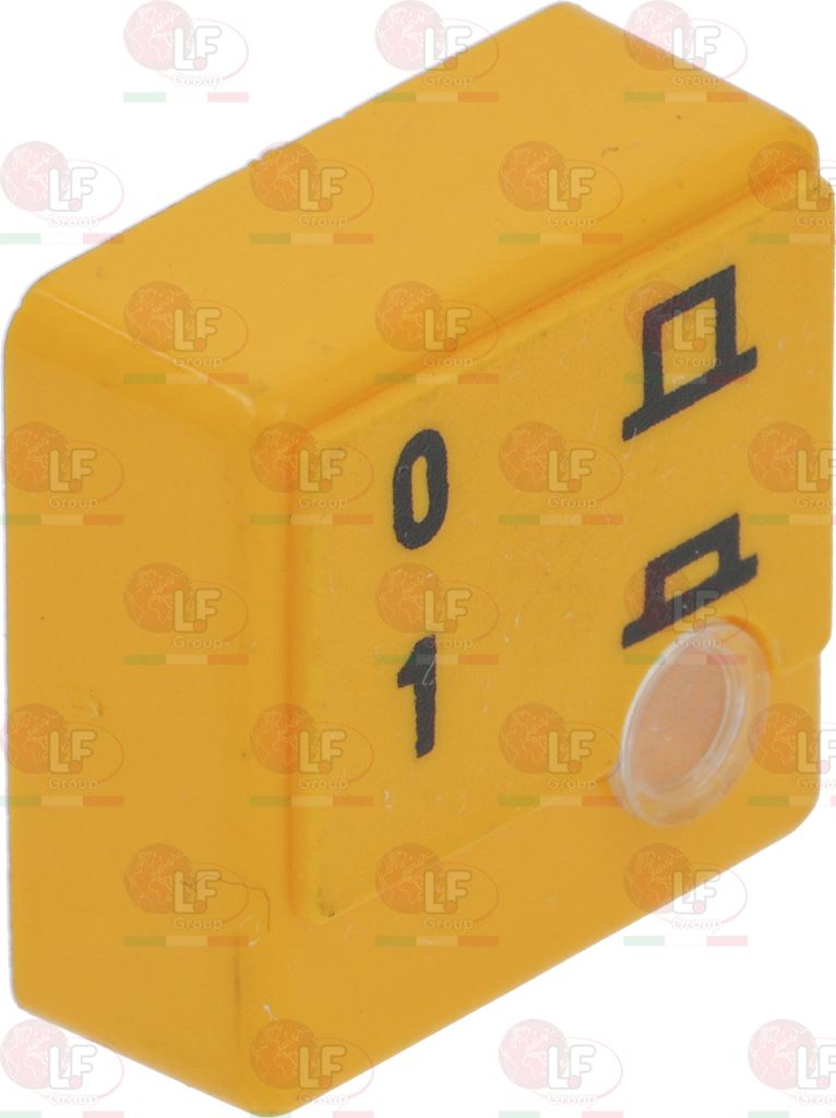 Button Square Yellow 23X23 Mm  0-1 