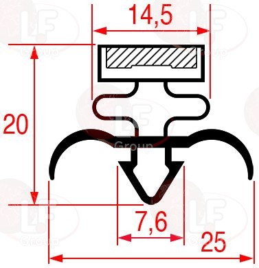 Guarnizione Ad Incastro 1580X600 Mm