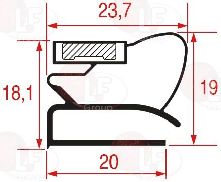 Guarnizione Mezzo Bordo 1450X655 Mm