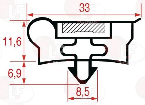 Guarnizione Ad Incastro 1810X750 Mm