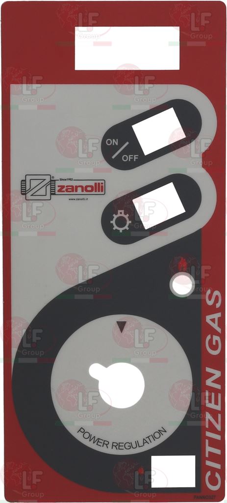 Control Plate Grey-Red 340X150 Mm