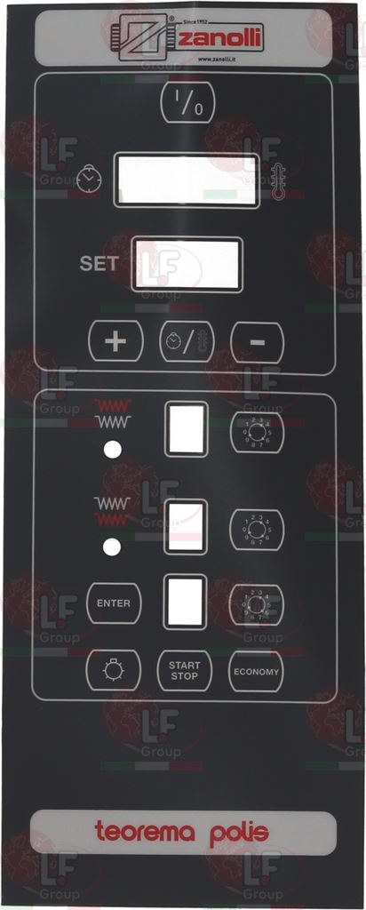 Plate Push-Button Panel Digit. 325X130 M